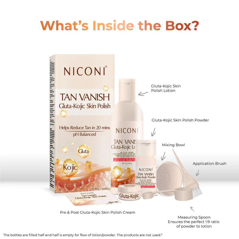 Buy 1 Get 1 Free Niconi Tan Vanish Gluta-Kojic Skin Polish 180g