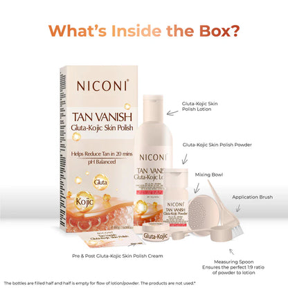 Buy 1 Get 1 Free Niconi Tan Vanish Gluta-Kojic Skin Polish 180g