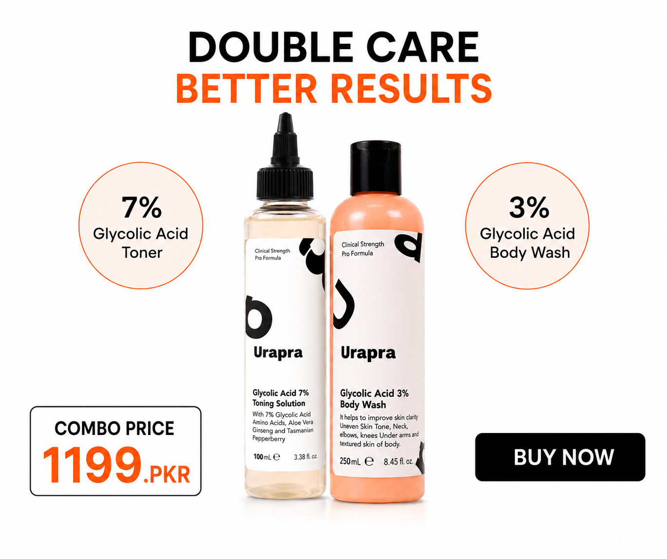 Combo | Urapra Glycolic Acid + Urapra Body Wash