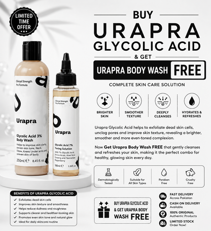 Combo | Urapra Glycolic Acid + Urapra Body Wash