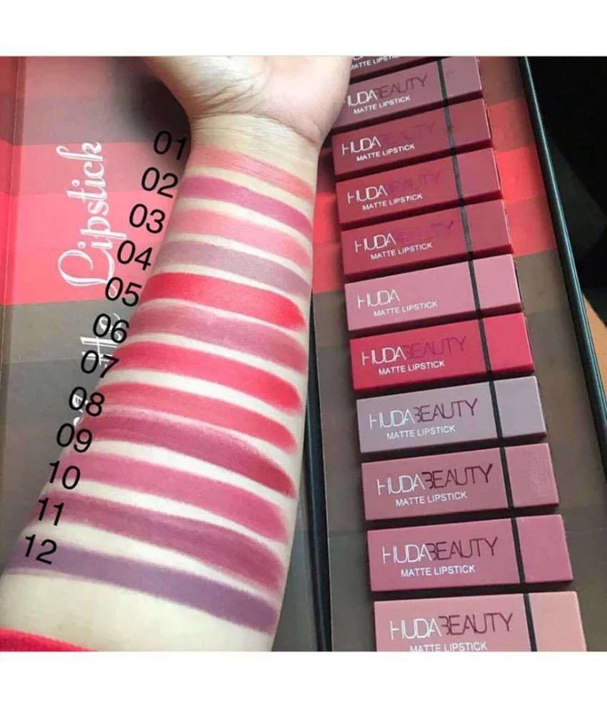HUDA BEAUTY 12 PC LIPSTICK SET