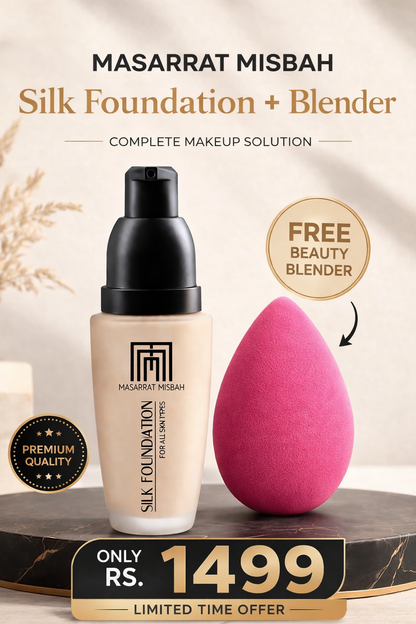 MUSARAT MISBASH SILK FOUNDATION + Free Blender